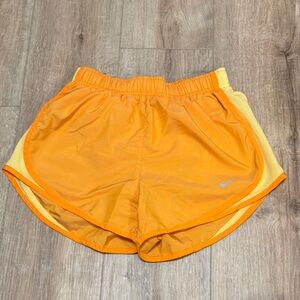 Nike Orange Yellow Athletic Shorts Lightweight Moisture-Wicking